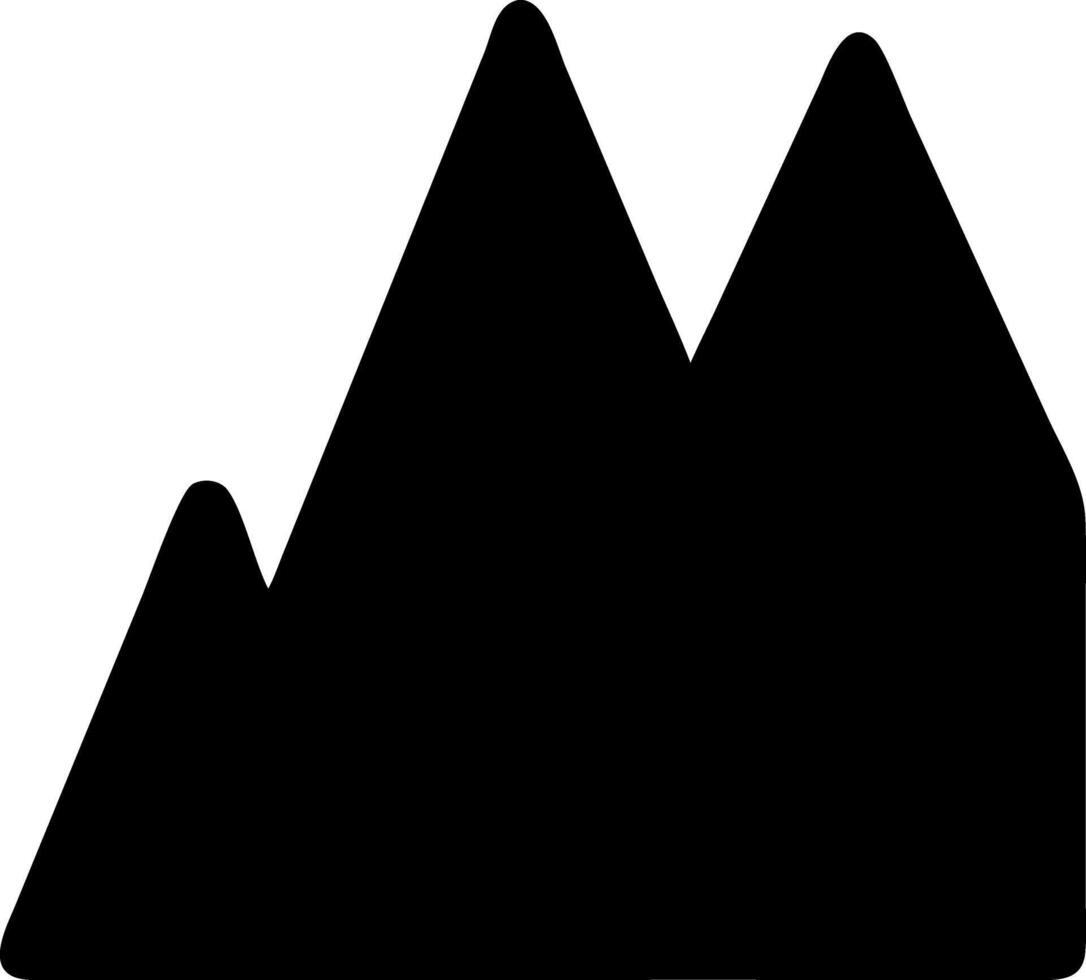 mountains black fill icon vector