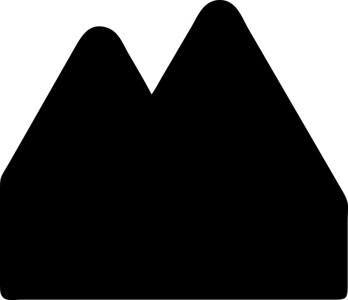 mountains black fill icon vector