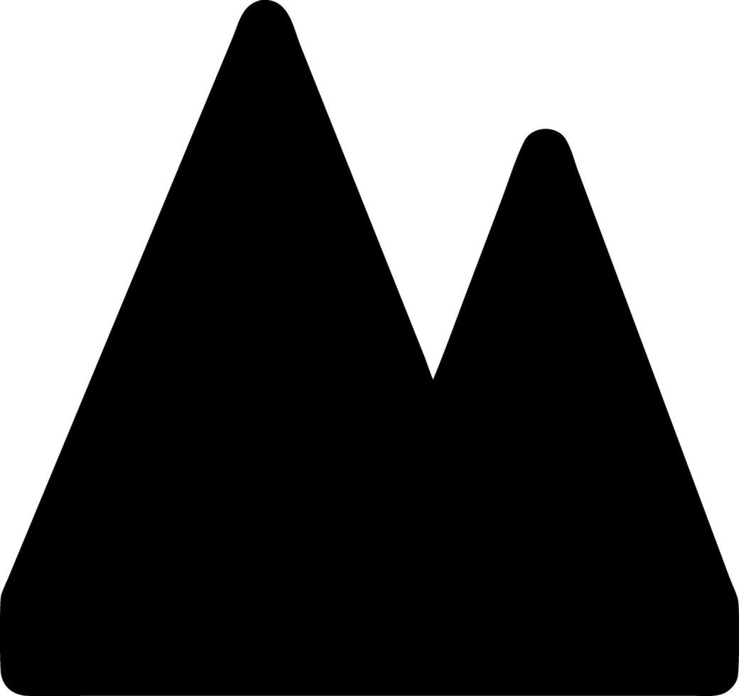 mountains black fill icon vector
