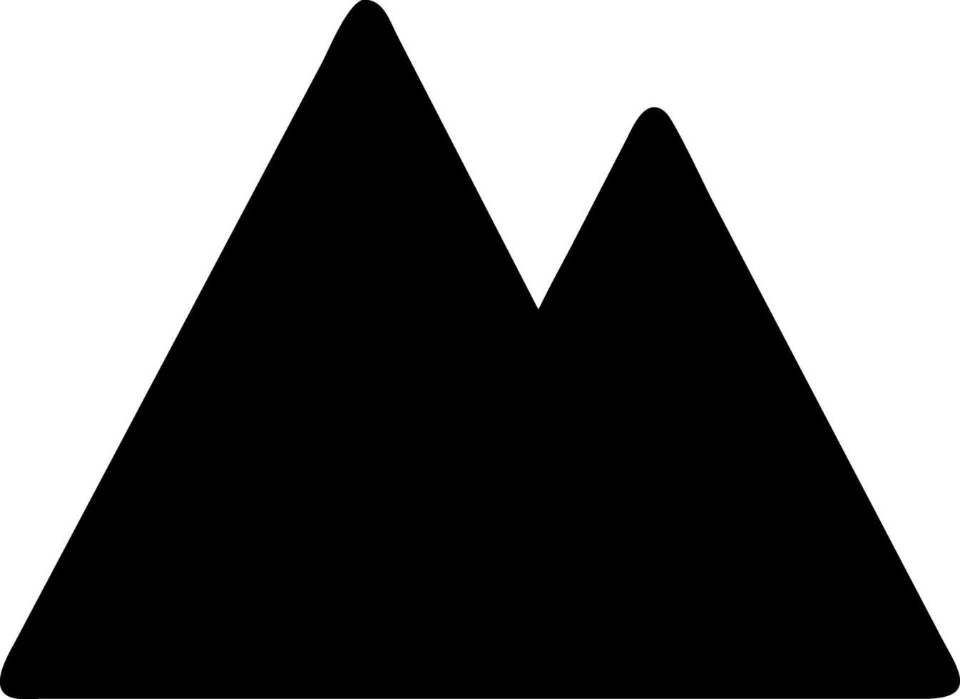 mountains black fill icon vector