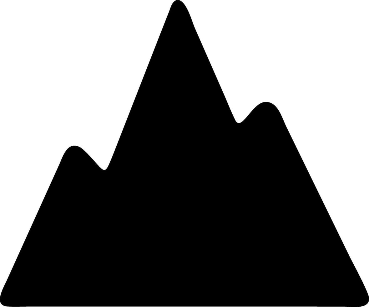 mountains black fill icon vector