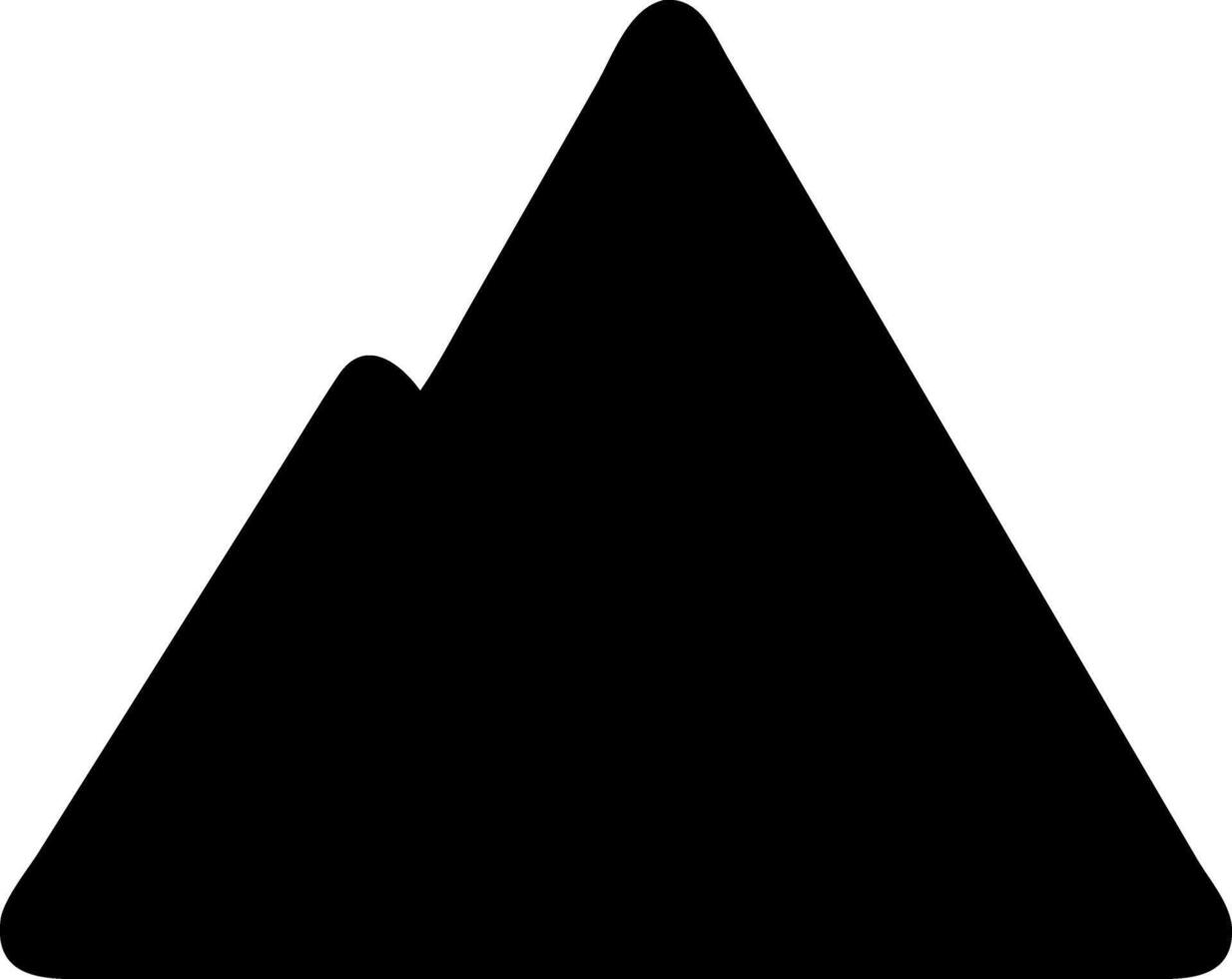 mountains black fill icon vector