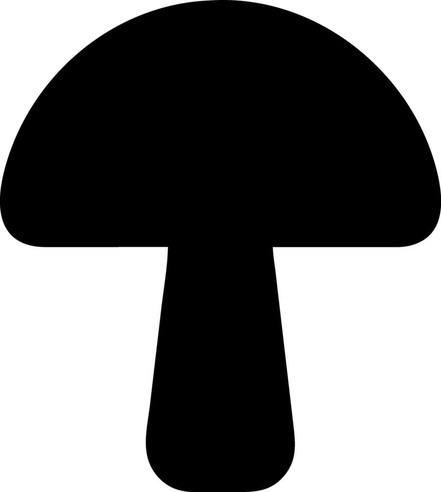 mushroom black fill icon vector