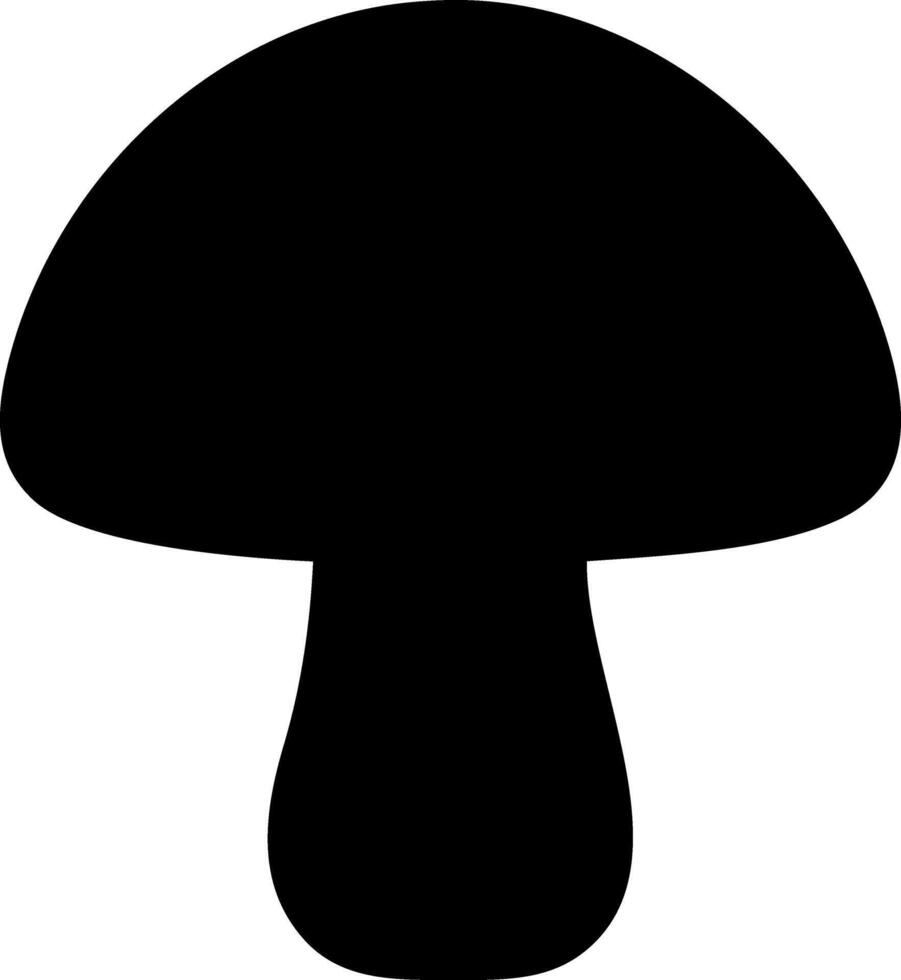 mushroom black fill icon vector