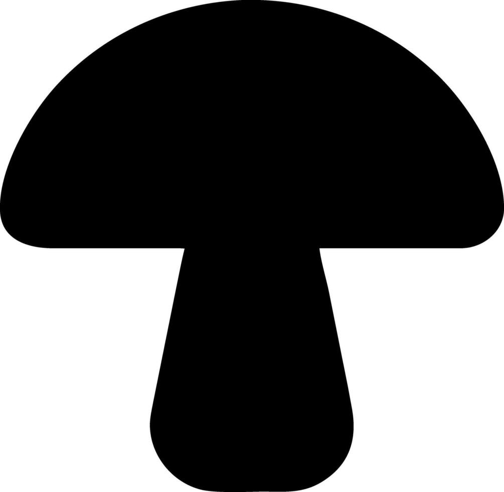 mushroom black fill icon vector