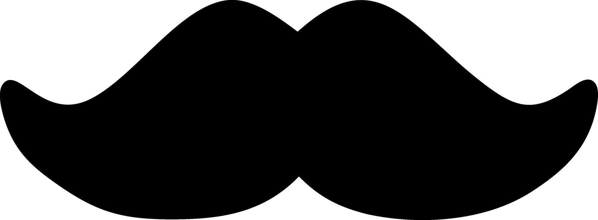 mustache black fill icon vector