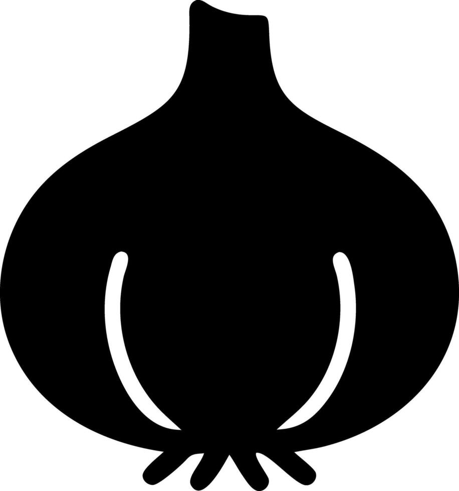 onion black fill icon vector