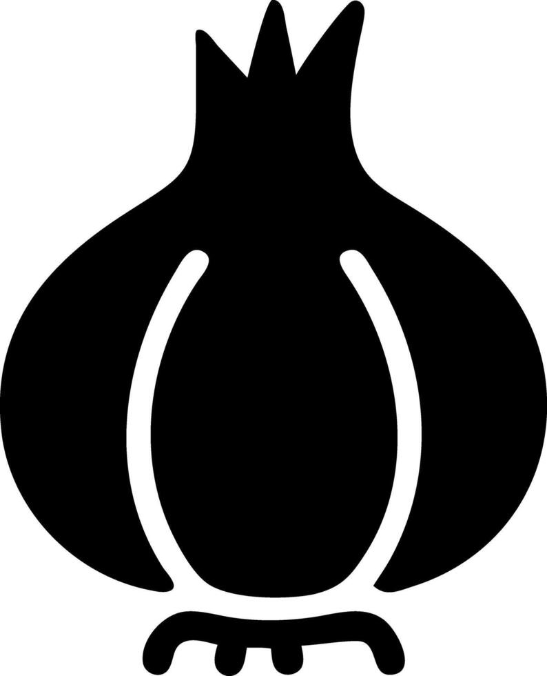 onion black fill icon vector