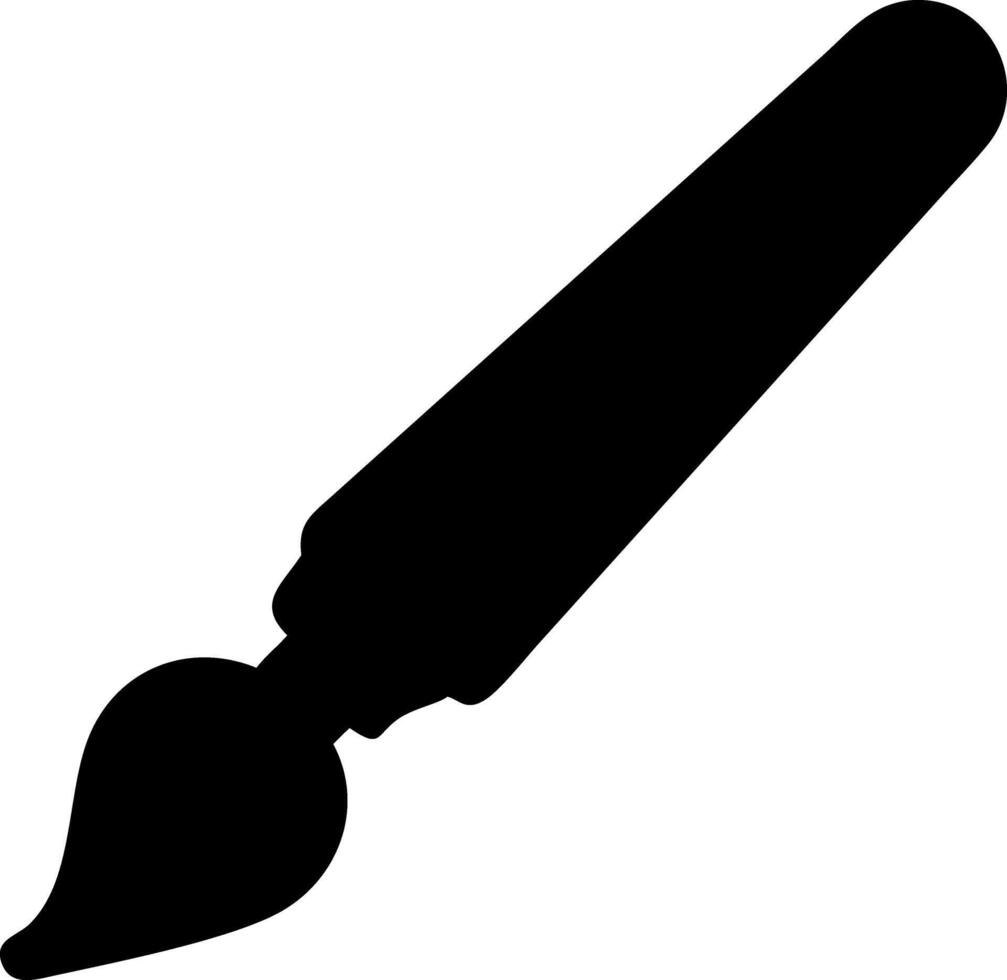 paintbrush black fill icon vector