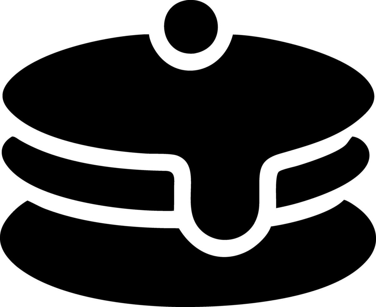 pancake black fill icon vector