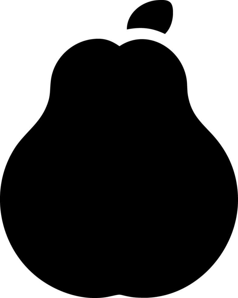 pear black fill icon vector