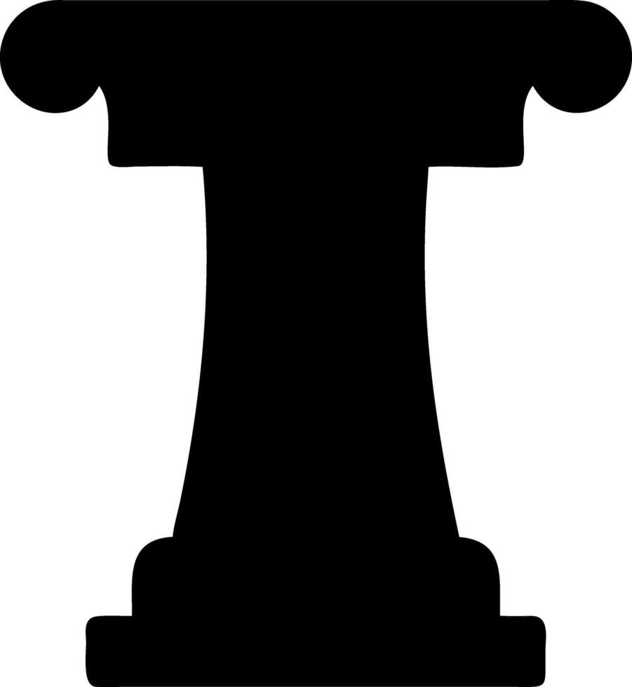 pedestal black fill icon vector