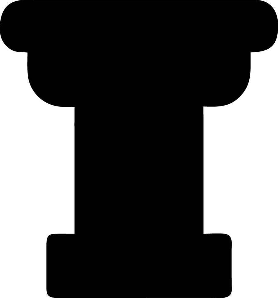 pedestal black fill icon vector
