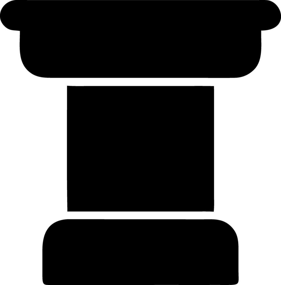 pedestal black fill icon vector