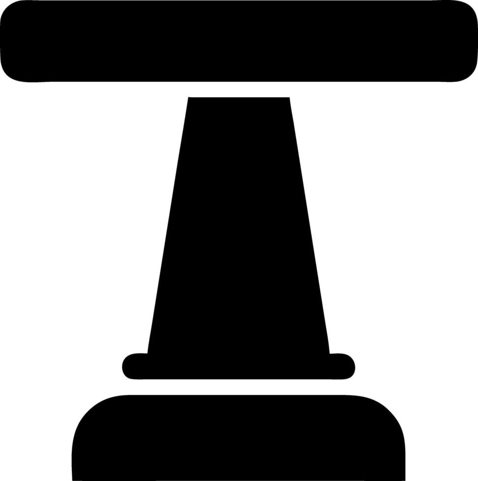 pedestal black fill icon vector