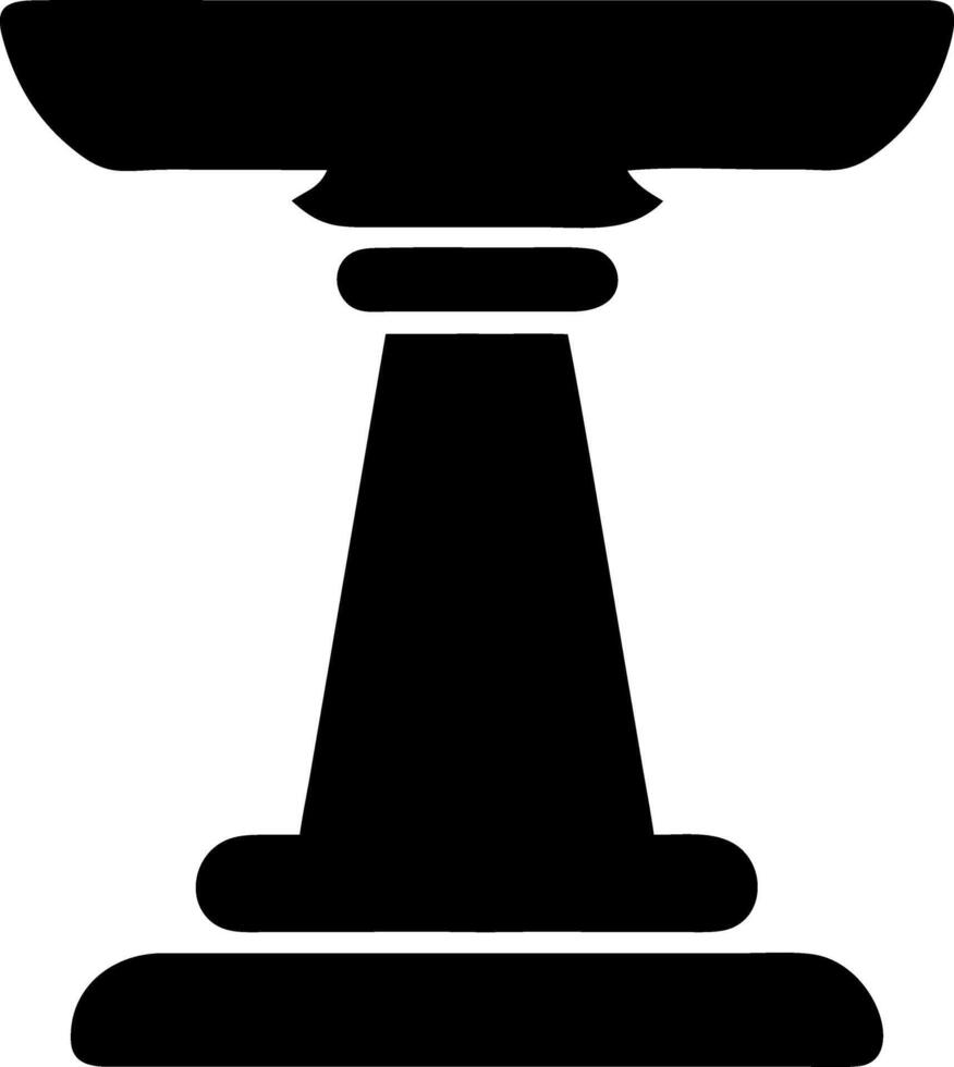 pedestal black fill icon vector