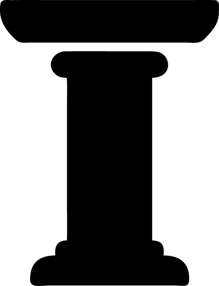 pedestal black fill icon vector