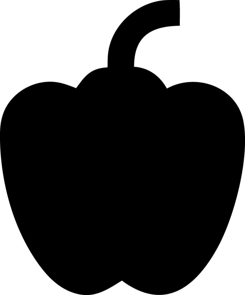 pepper black fill icon vector