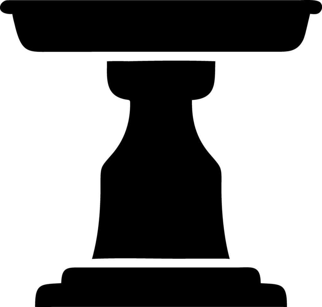 pedestal black fill icon vector