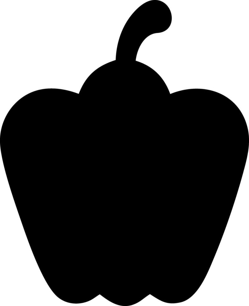 pepper black fill icon vector