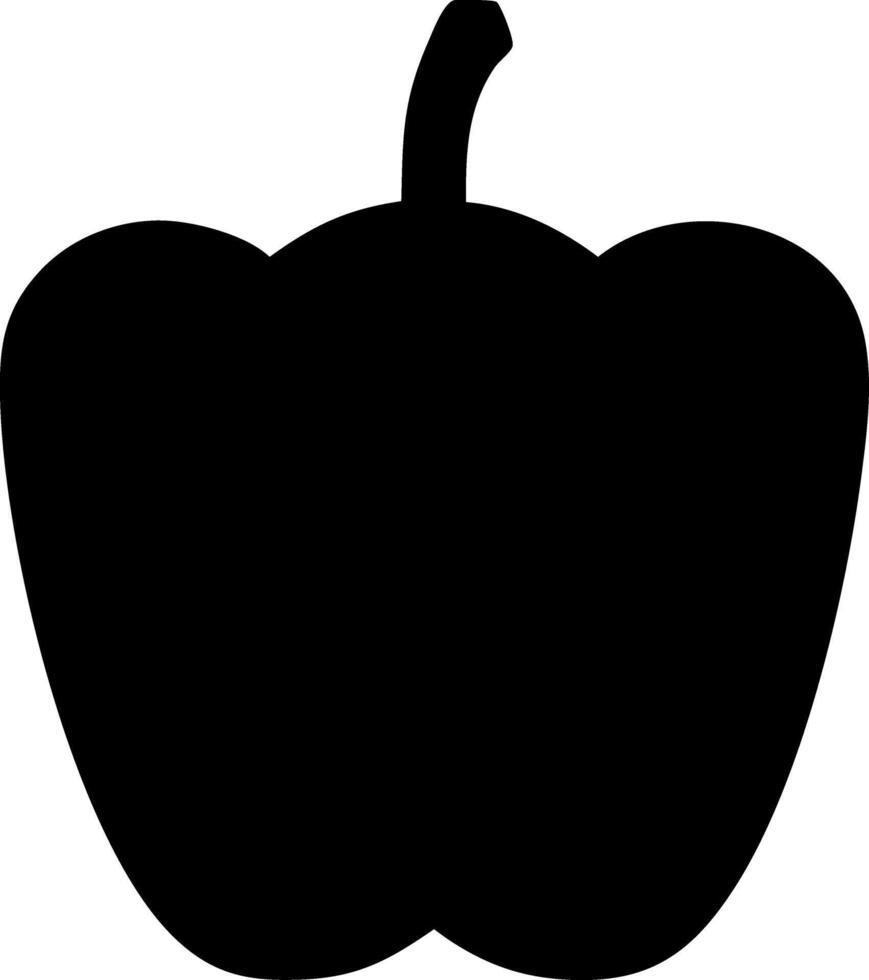 pepper black fill icon vector