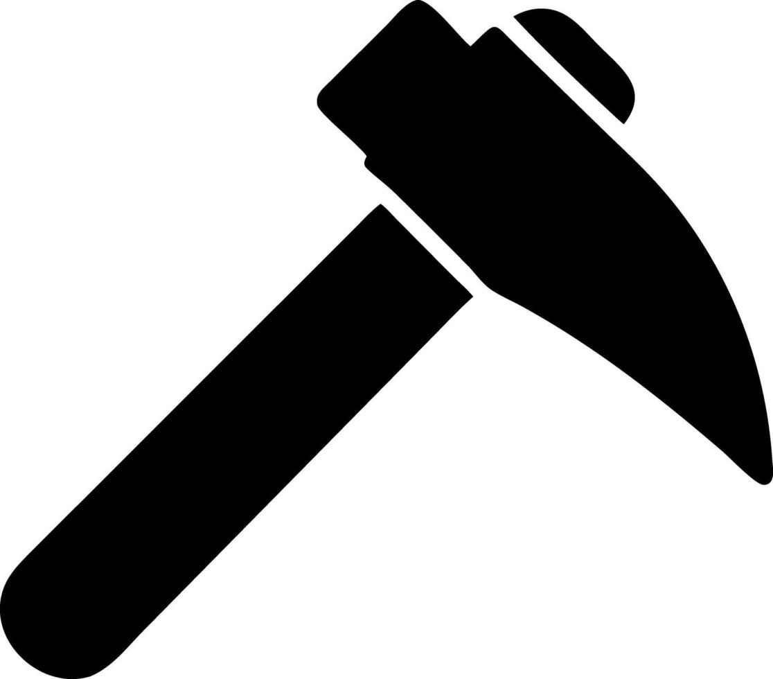 pickaxe black fill icon vector
