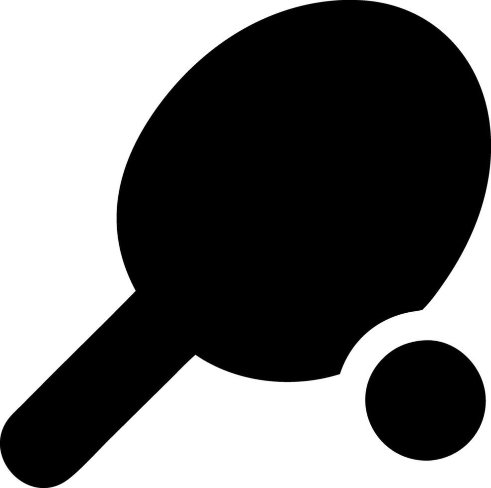 pickleball black fill icon vector