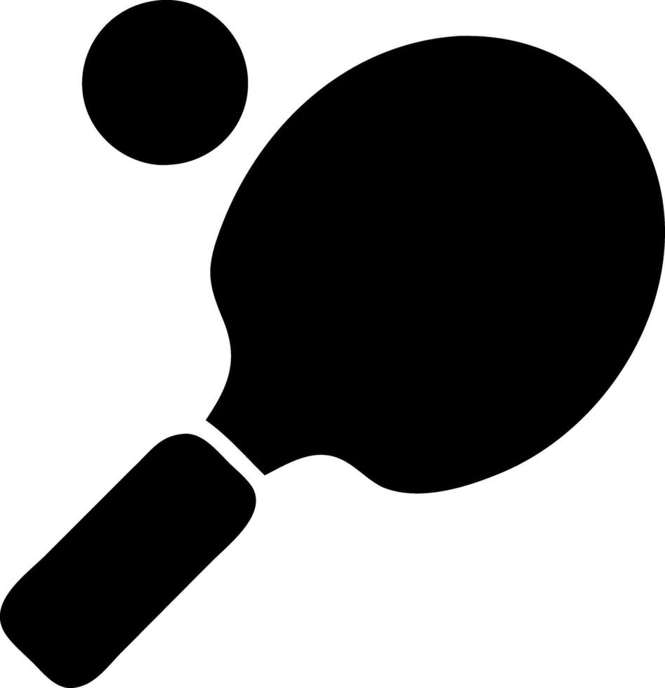 pickleball black fill icon vector