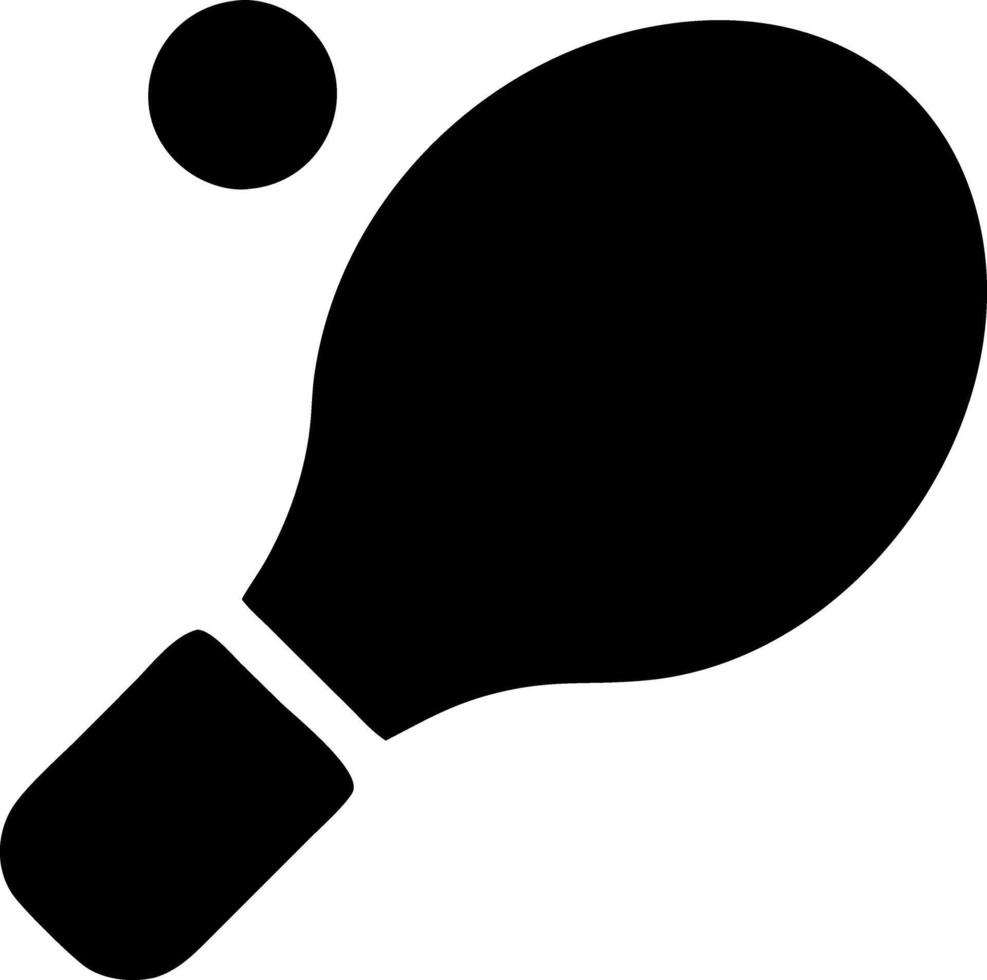 pickleball black fill icon vector