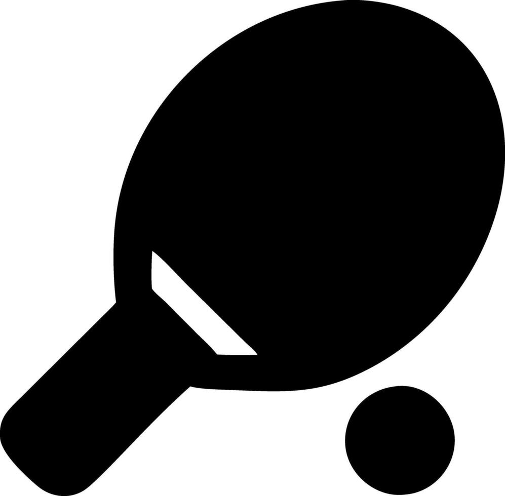 pickleball black fill icon vector