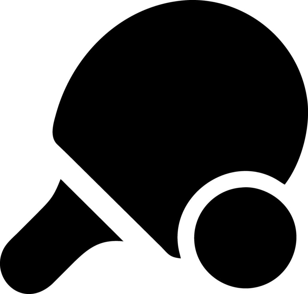 pickleball black fill icon vector