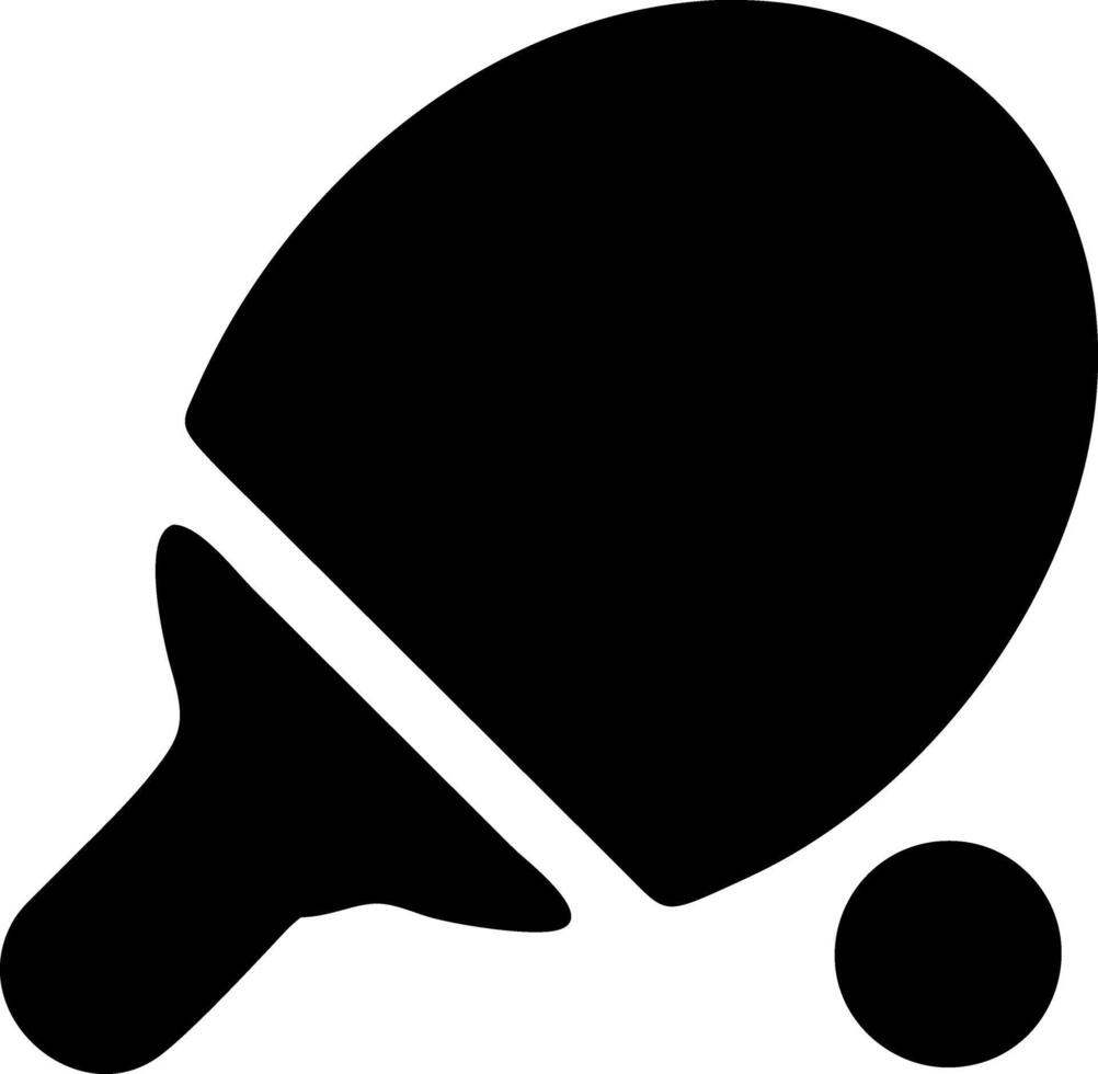 pickleball black fill icon vector