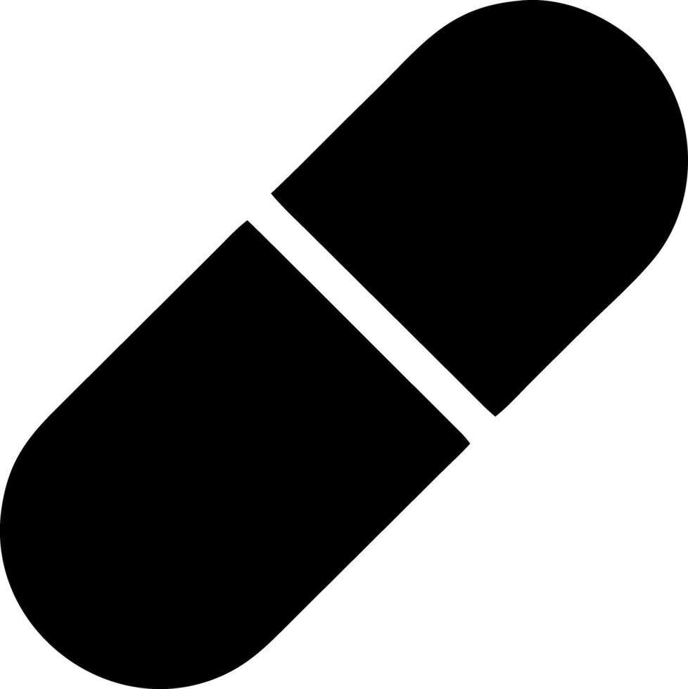 pill black fill icon vector