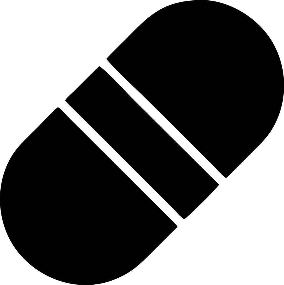 pill black fill icon vector