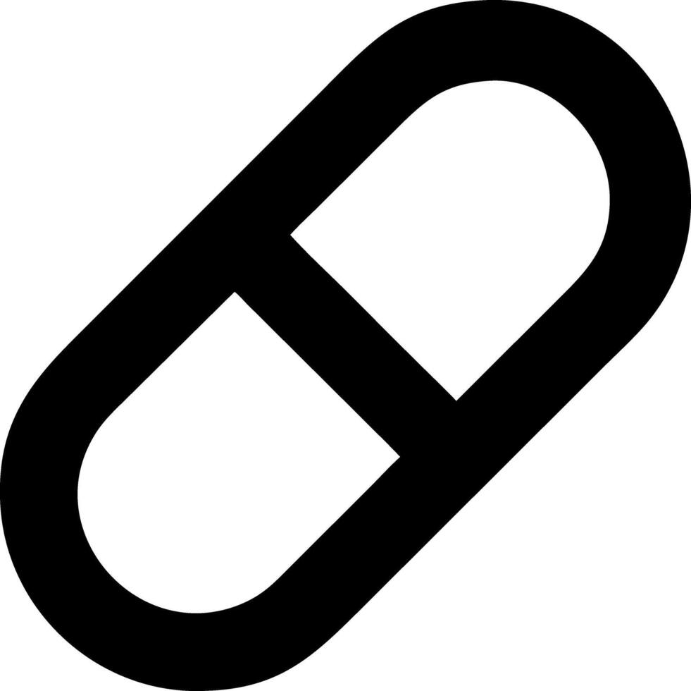 pill black fill icon vector