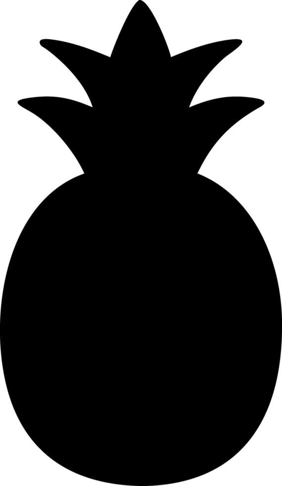 pineapple black fill icon vector