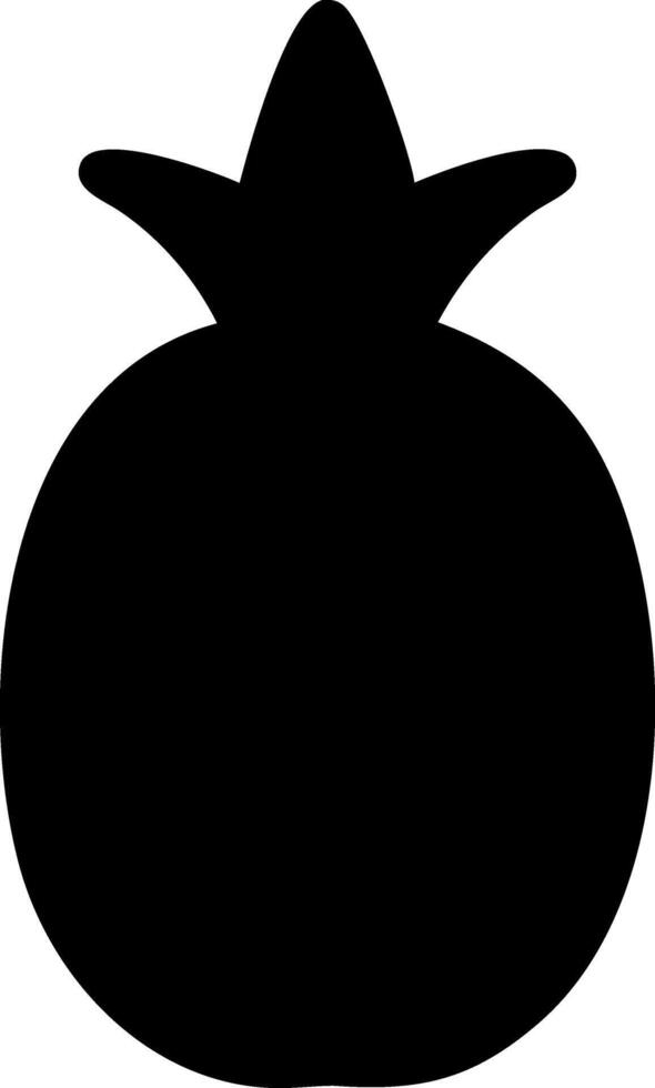 pineapple black fill icon vector