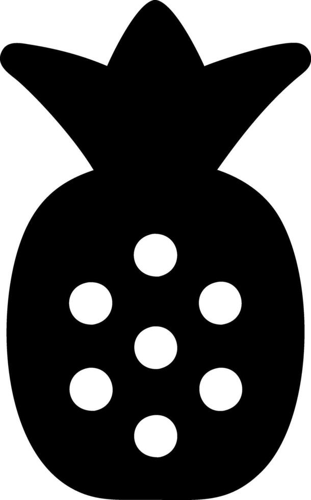 pineapple black fill icon vector