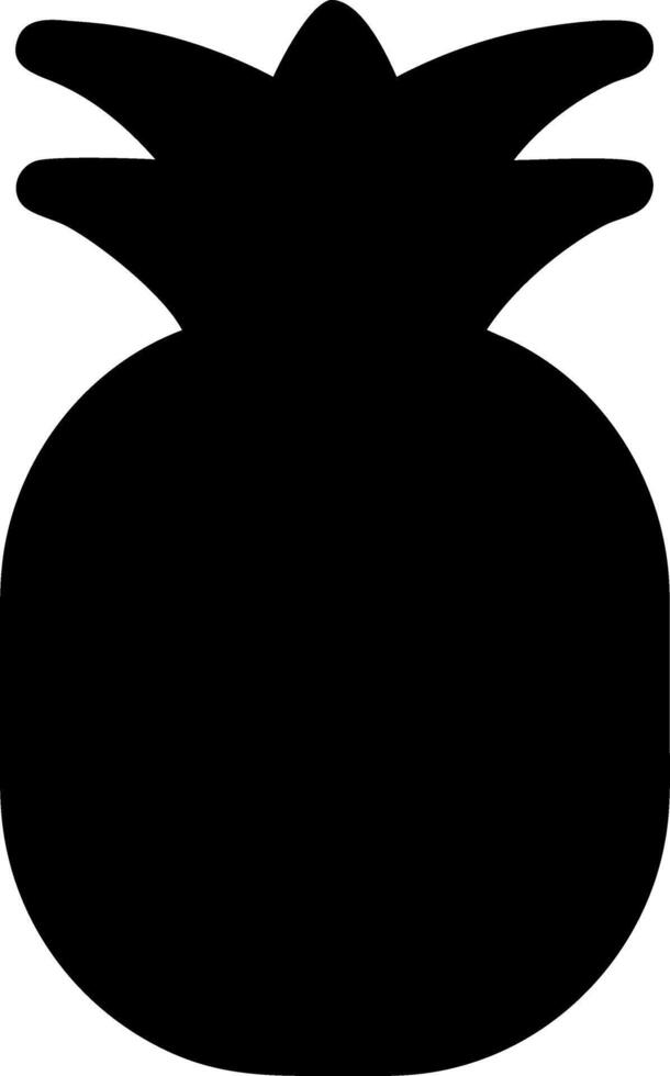 pineapple black fill icon vector