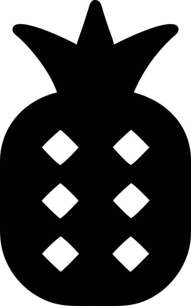 pineapple black fill icon vector