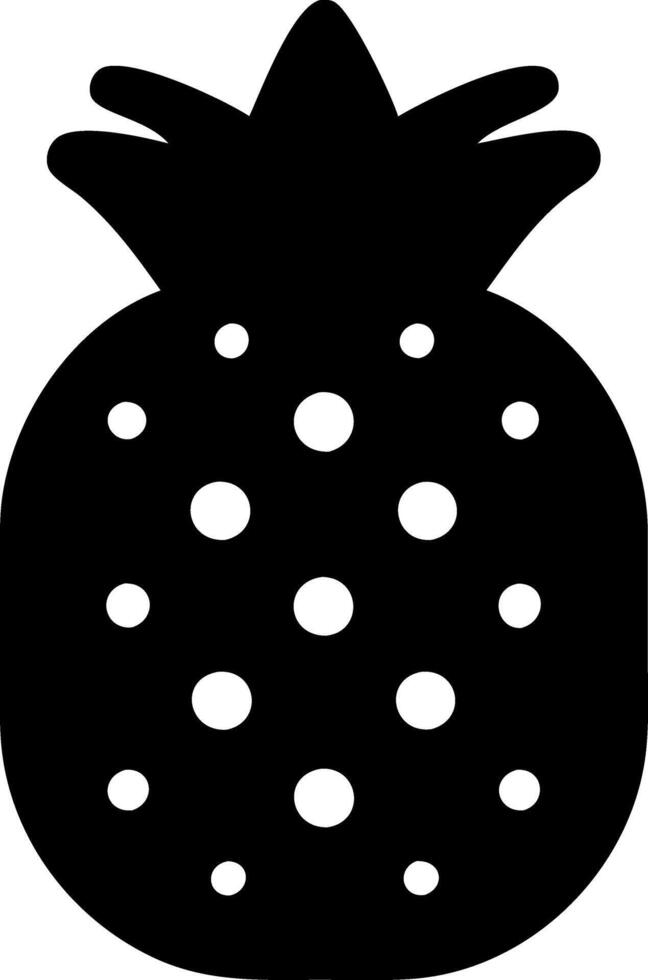 pineapple black fill icon vector