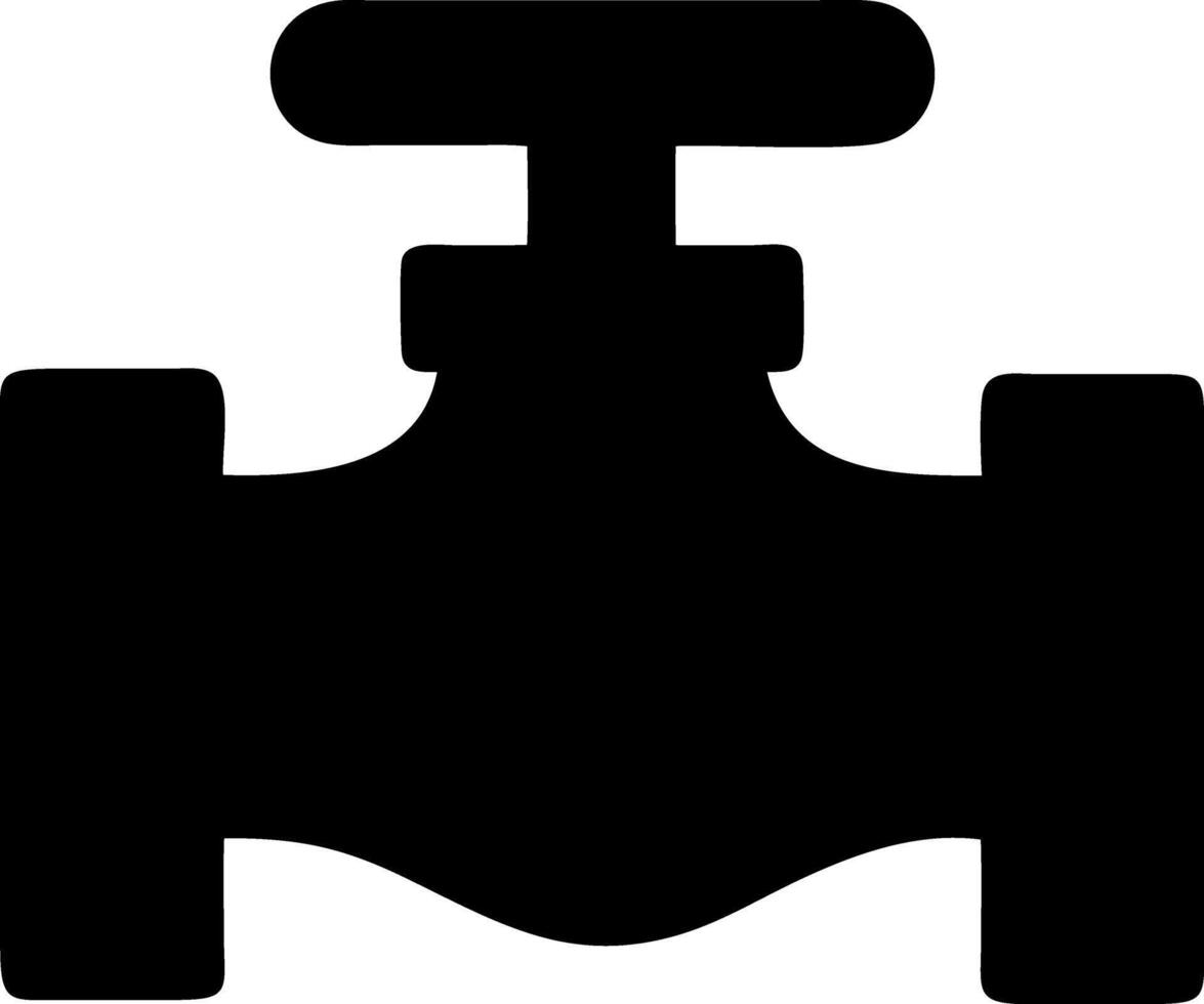 pipe valve black fill icon vector