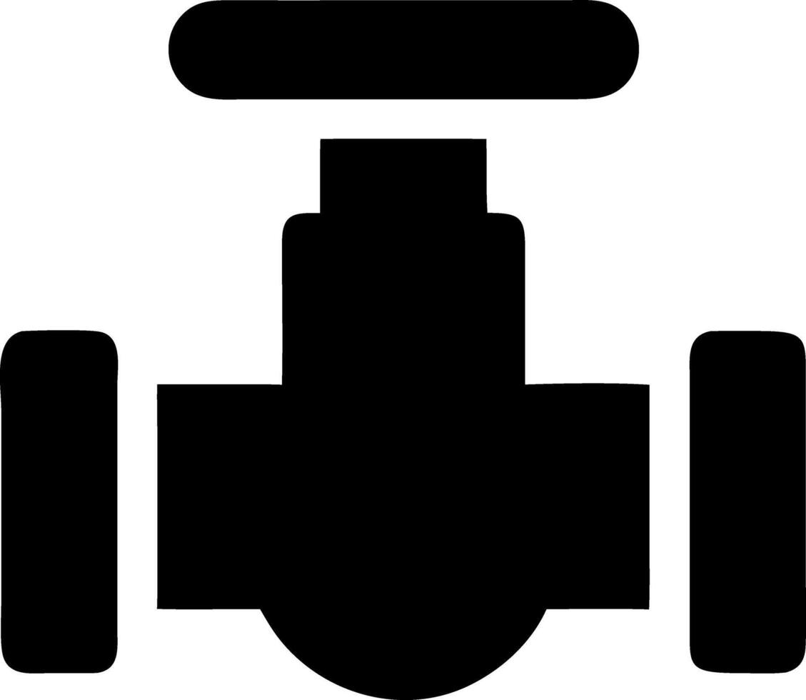 pipe valve black fill icon vector