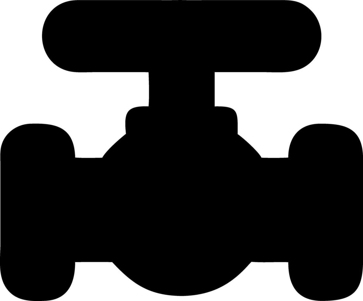 pipe valve black fill icon vector
