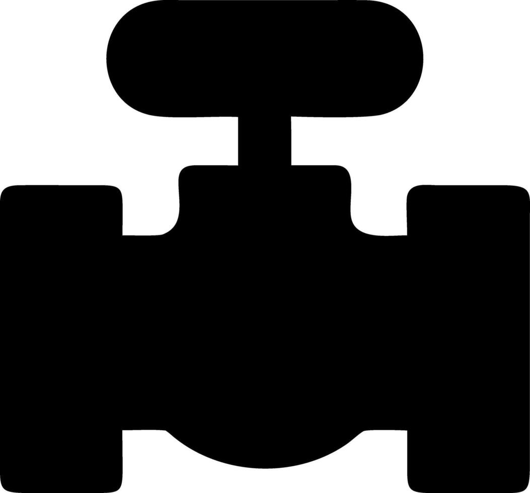 pipe valve black fill icon vector