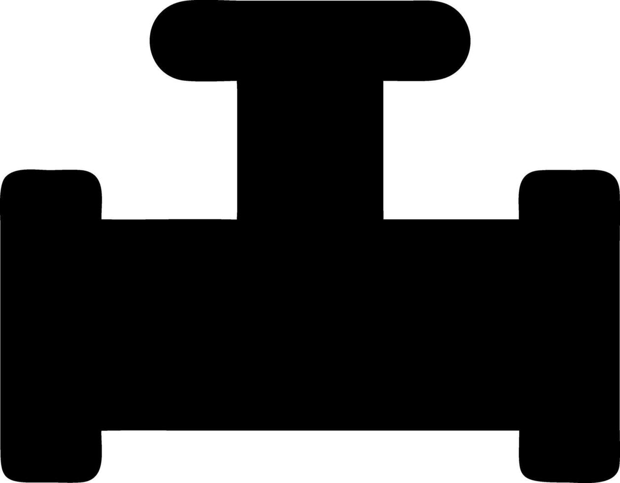 pipe valve black fill icon vector
