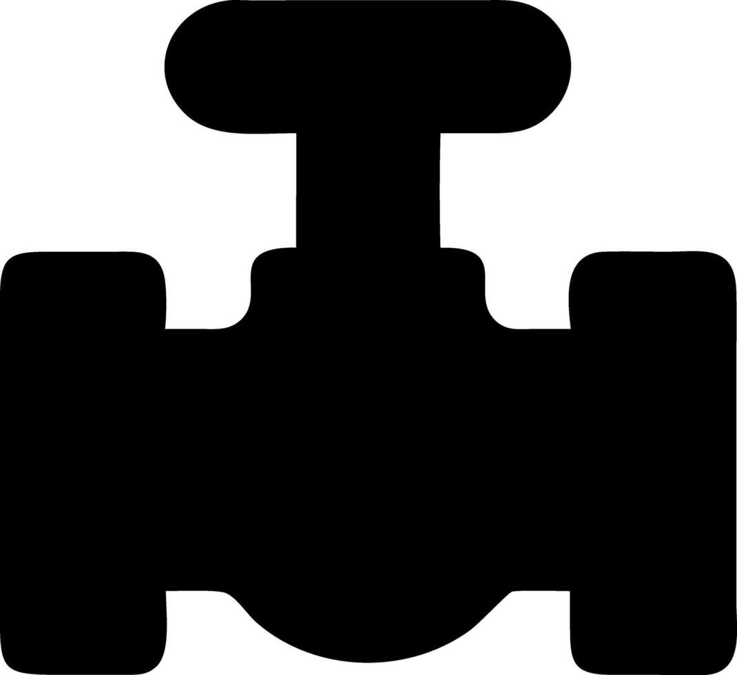 pipe valve black fill icon vector
