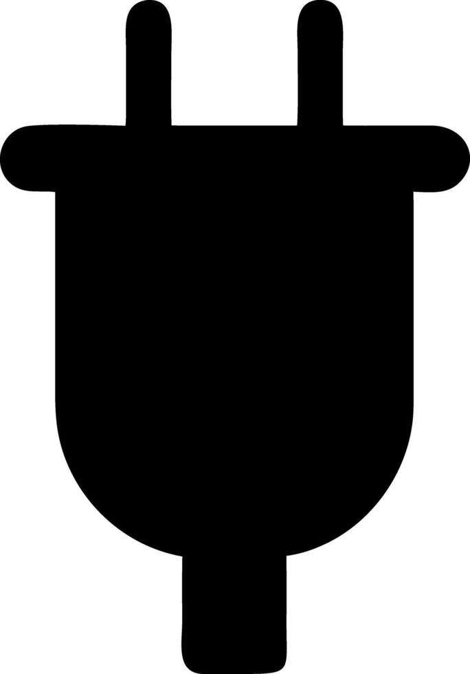 plug black fill icon vector