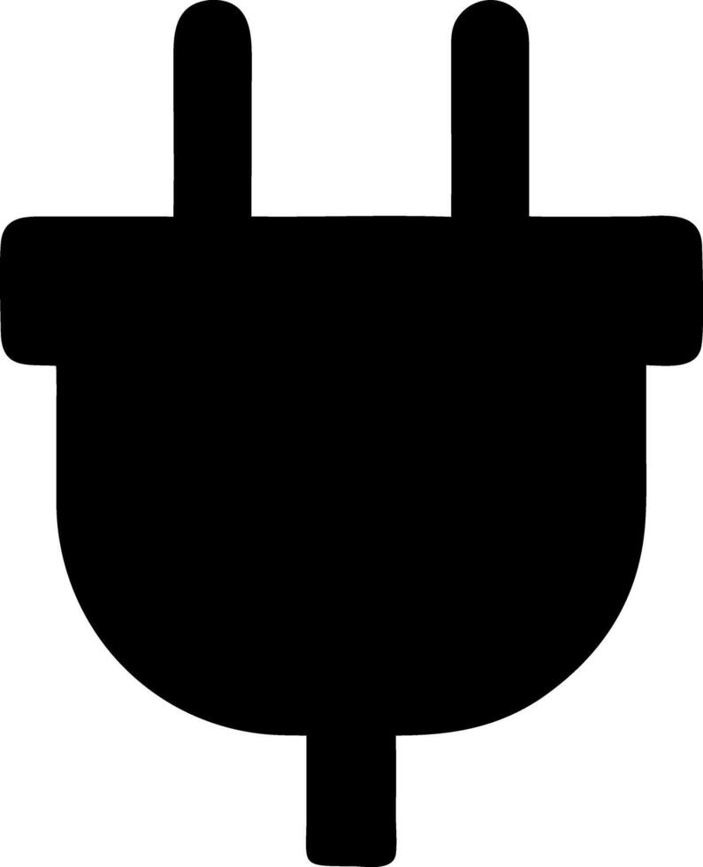 plug black fill icon vector