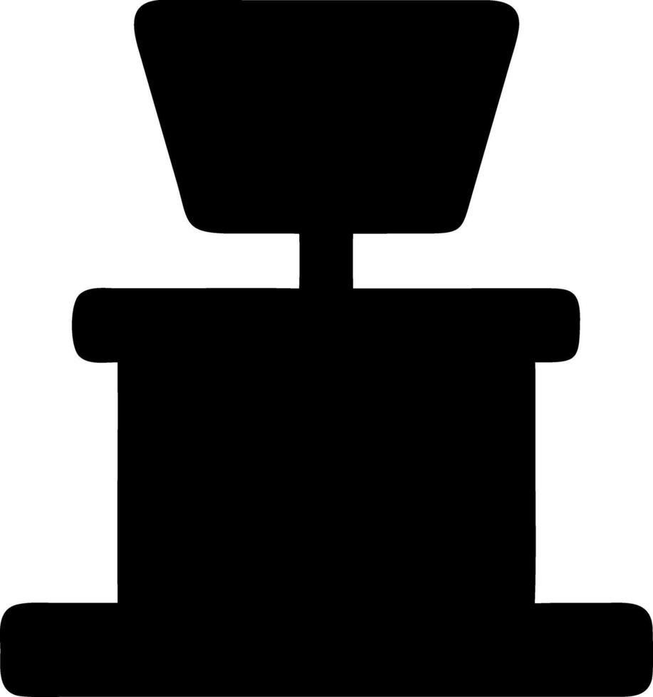 podium black fill icon vector
